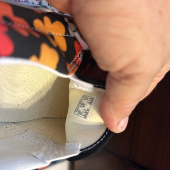 #53 Vans Classic Slip-On Shoes Peace Peace Floral Canvas Mens 11.5 Women’s 13 - Picture 5 of 5